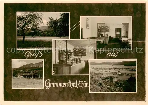 AK / Ansichtskarte 73852856 Grimmenthal_Obermassfeld Panorama Gasthof Theke Gaststube Teilansichten Grimmenthal Obermassfeld