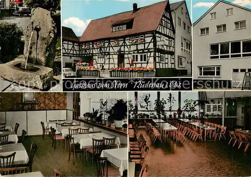 AK / Ansichtskarte 73853001 Ruedenau Gasthaus zum Stern Gastraeume Brunnen Ruedenau