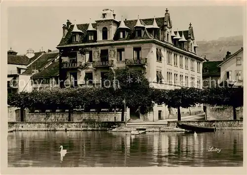 AK / Ansichtskarte  Lutry_VD Hôtel de Ville et du Rivage 