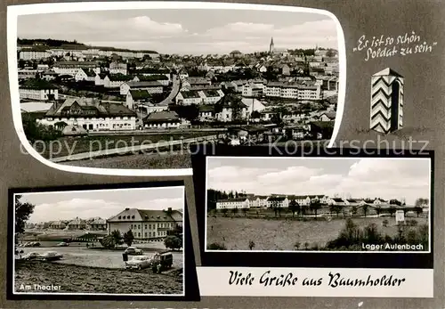 AK / Ansichtskarte 73853559 Baumholder_Nahe Panorama Am Theater Lager Aulenbach Baumholder Nahe