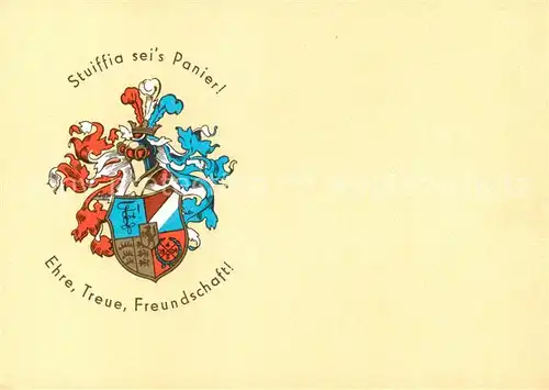 AK / Ansichtskarte 73853636 Stuttgart Stuiffa seis Panier Wappen Stuttgart