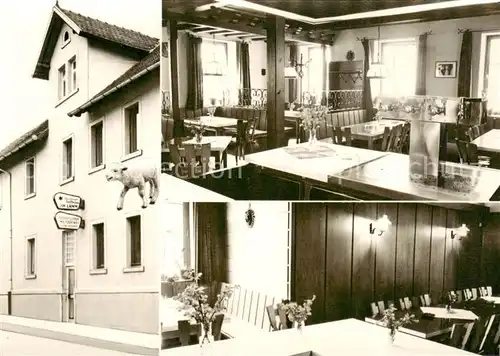 AK / Ansichtskarte 73853738 Leinach_Unterfranken Gasthaus Zum Lamm Gastraeume Leinach Unterfranken