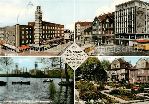 AK / Ansichtskarte 73853788 Sterkrade_Oberhausen_NRW Stadtmitte Volkspark mit Blick auf Zeche Sterkrade Parkanlage Zillian Platz 