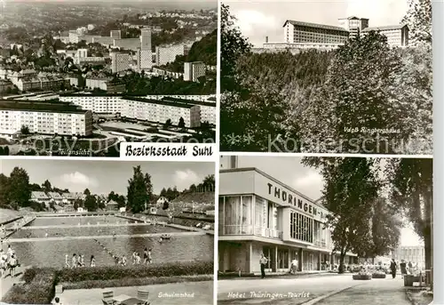 AK / Ansichtskarte 73853960 Suhl_Thueringer_Wald Teilansicht VdgB Ringberghaus Schwimmbad Hotel Thueringen Tourist Suhl_Thueringer_Wald