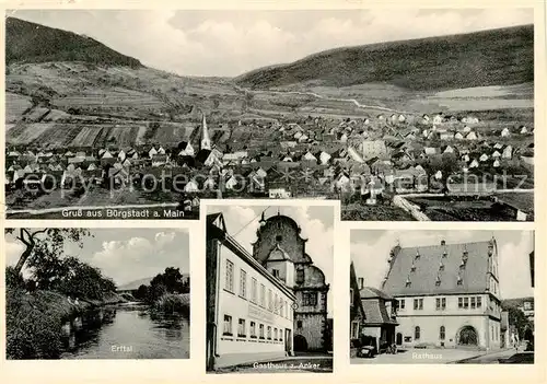 AK / Ansichtskarte 73854532 Buergstadt_Main Panorama Erftal Gasthaus zum Anker Rathaus Buergstadt_Main