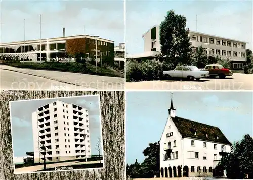 AK / Ansichtskarte 73854826 Wernau__Neckar Stadthalle Bad Hotel Hochhaus Rathaus 