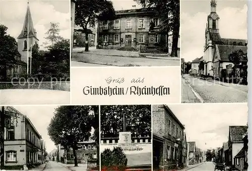 AK / Ansichtskarte 73854844 Gimbsheim Kirche Strassenpartien  Gimbsheim