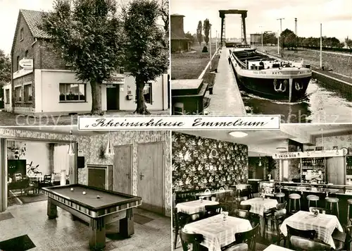 AK / Ansichtskarte 73854846 Emmelsum Gasthaus Wissenberg Ridderskamp Billardzimmer Gastraum Rheinschleuse Emmelsum Emmelsum