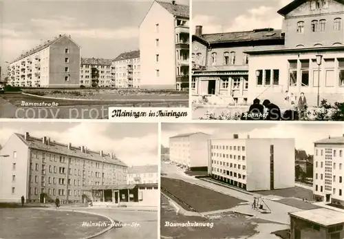 AK / Ansichtskarte 73855050 Meiningen_Thueringen Dammstrasse Bahnhof Heinrich-Heine-Strasse Baumschulenweg Wohnsiedlung Hochhaeuser Meiningen Thueringen