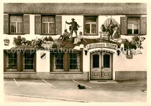 AK / Ansichtskarte 73855291 Gossholz_Lindenberg_Allgaeu Gasthof zum goldenen Anker Wandmalerei 