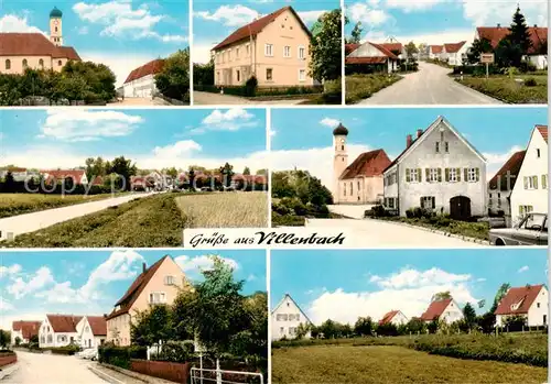 AK / Ansichtskarte 73855341 Villenbach Teilansichten Motiv mit Kirche Villenbach