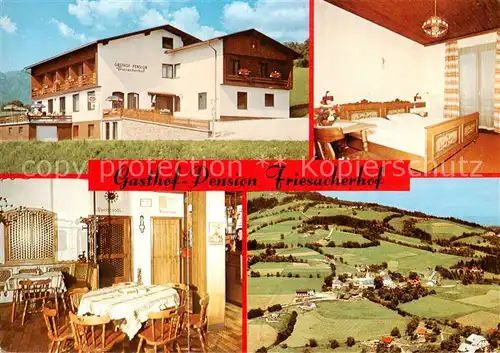 AK / Ansichtskarte 73855803 Prebl_Wolfsberg_Kaernten_AT Gasthof Pension Friesacherhof Zimmer Gaststube Fliegeraufnahme 