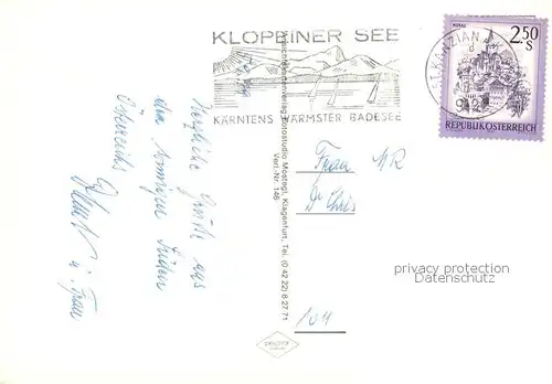 AK / Ansichtskarte 73856079 Klopeinersee_Kaernten_AT mit Kleinsee und Turnersee 