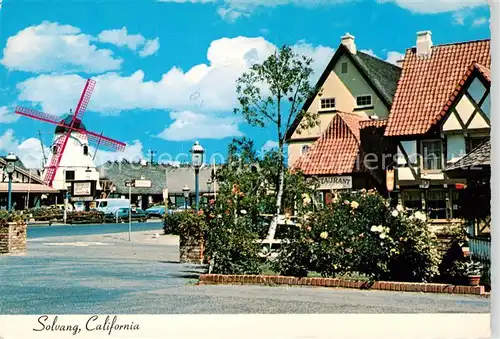 AK / Ansichtskarte 73856225 Solvang_California_USA Teilansicht mit Windmuehle 