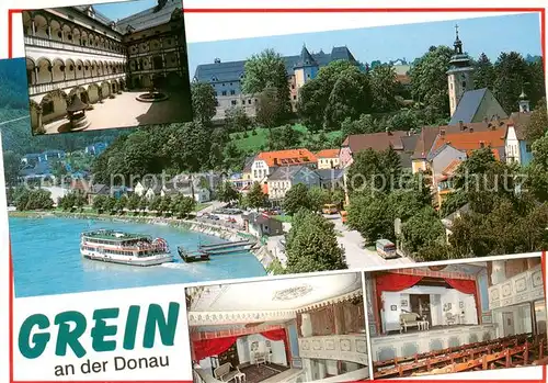 AK / Ansichtskarte 73856473 Grein_Donau_Oberoesterreich Burg Innenhof Barock Stadttheater Inneres Grein_Donau