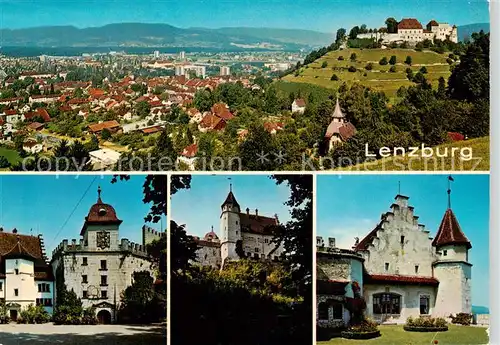 AK / Ansichtskarte  Lenzburg_AG Panorama Schloss Teilansichten Lenzburg AG