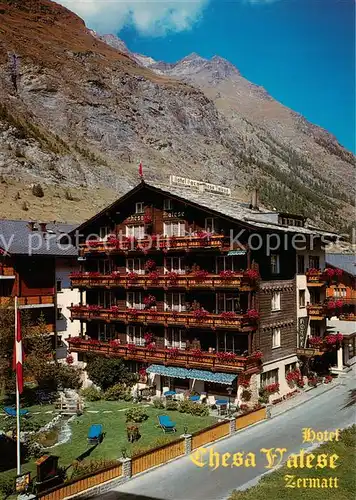 AK / Ansichtskarte  Zermatt_VS Hotel Chesa Valese Zermatt_VS