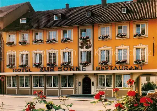 AK / Ansichtskarte 73856780 Donaueschingen Hotel Zur Sonne Restaurant Donaueschingen