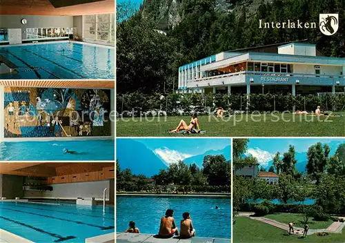 AK / Ansichtskarte  Interlaken_BE Hallen- und Freibad Restaurant Minogolf Interlaken_BE