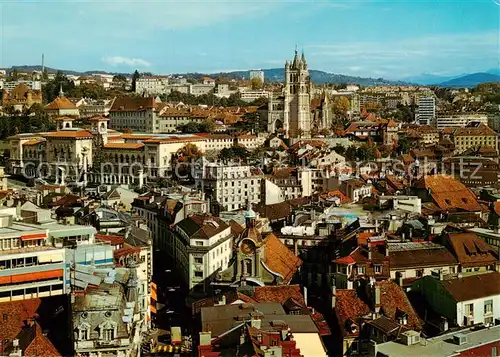 AK / Ansichtskarte  Lausanne_VD Vue générale et la cathédrale Lausanne VD