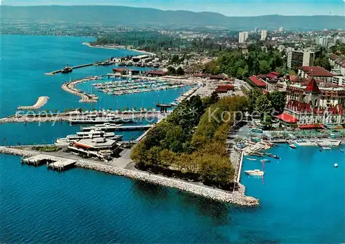 AK / Ansichtskarte  Ouchy_Lausanne_VD Vue aérienne Port Lac Léman 