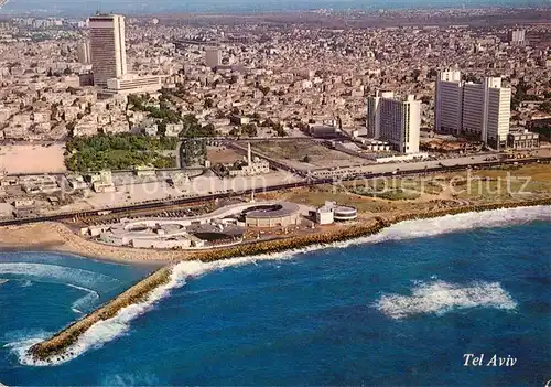 AK / Ansichtskarte 73857265 Tel-Aviv_Israel Vue à vol d aoiseau en face la Dolphinarium 