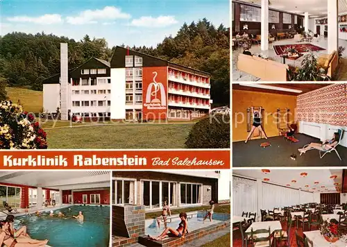 AK / Ansichtskarte 73857454 Nidda Kurklinik Rabenstein Hallenbad Gymnastik Wassertreten Speisesaal Nidda