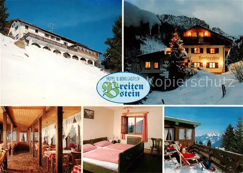 AK / Ansichtskarte 73857607 Ettenhausen_Schleching Hotel Berggasthof Breitenstein Gaststube Zimmer Terrasse Ettenhausen_Schleching