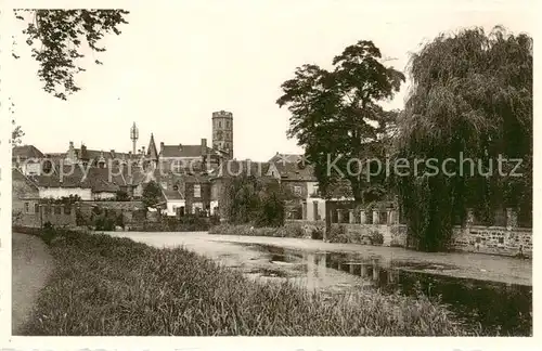 AK / Ansichtskarte 73858021 Menin_Meenen_West-Vlaanderen_Belgie Vue sur les bras mort de la Lys et Beffroi 