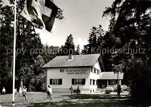 AK / Ansichtskarte  Uzwil_SG Jugendhaus Kobel Schweizer Flagge 