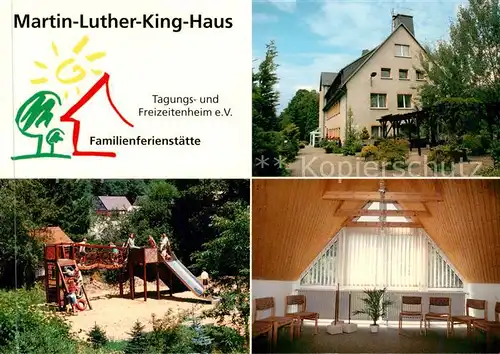 AK / Ansichtskarte 73858900 Schmiedeberg _Dippoldiswalde Martin Luther King Haus Familienferienstaette Spielplatz Konferenzraum Schmiedeberg 