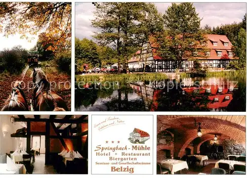 AK / Ansichtskarte 73859462 Bad_Belzig Springbachmuehle Hotel Restaurant Biergarten Kremser- und Kutschfahrten Bad_Belzig