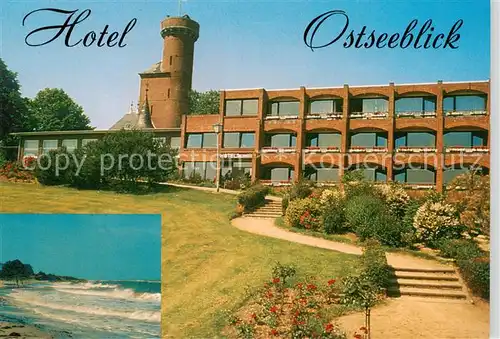 AK / Ansichtskarte 73859575 Luetjenburg_Holstein Hotel Ostseeblick Strand Brandung Luetjenburg_Holstein