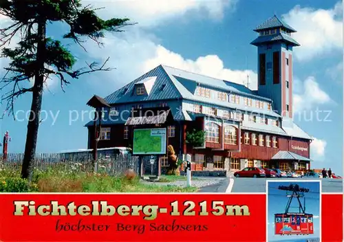 AK / Ansichtskarte  Fichtelberg_Oberwiesenthal_Erzgebirge Fichtelberghaus Seilbahn 