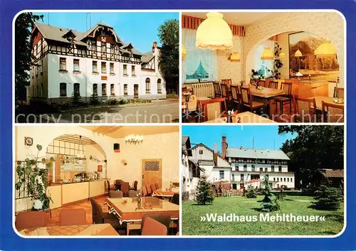 AK / Ansichtskarte 73860025 Mehltheuer_Vogtland Reichsbahnferienhaus Waldhaus Mehltheuer Speiseraum Gaststaette Gartenseite Mehltheuer_Vogtland