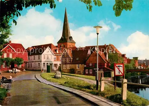 AK / Ansichtskarte 73860209 Otterndorf_Niederelbe Ortsansicht mit Kirche Otterndorf Niederelbe