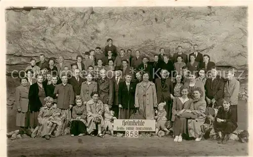 AK / Ansichtskarte Heimkehle_Hoehle_Uftrungen_Suedharz Groesste Hoehle Deutschlands Gruppenbild 