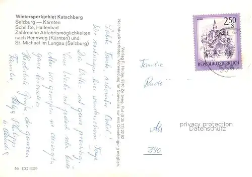 AK / Ansichtskarte 73862106 Katschberg_Rennweg_AT Schilifte Hallenbad Berggasthaus 