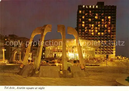 AK / Ansichtskarte 73862423 Tel-Aviv_Israel Atarim square at night 