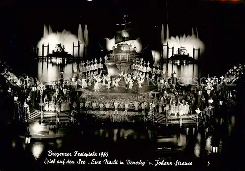 AK / Ansichtskarte 73862463 Bregenz_Vorarlberg_Bodensee Bregenzer Festspiele 1965 Spiel auf dem See Eine Nacht in Venedig von Johann Strauss 