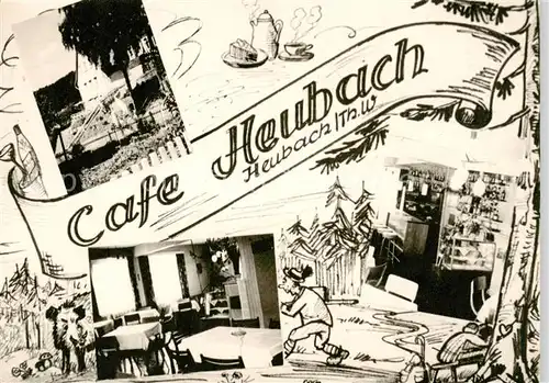 AK / Ansichtskarte 73863006 Heubach_Thueringen Café Heubach Kuenstlerkarte Heubach Thueringen