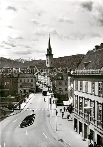 AK / Ansichtskarte 73863942 Villach_Kaernten_AT Neue Draubruecke mit Kirche 