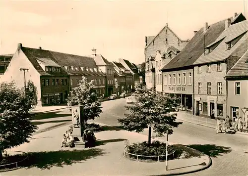 AK / Ansichtskarte 73864283 Hettstedt Marktplatz Denkmal Hettstedt