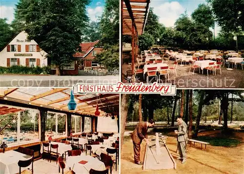 AK / Ansichtskarte 73864858 Altschermbeck Forsthaus Freudenberg Restaurant Gartenterrasse Minigolf Altschermbeck