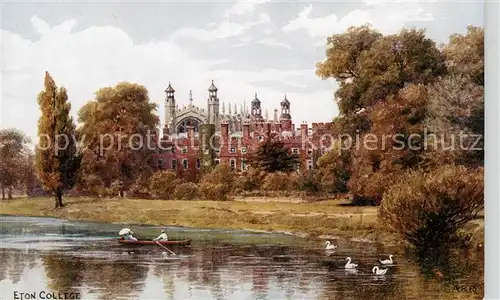 AK / Ansichtskarte 73865612 Eton__Berkshire_UK Eton College from an original colour drawing by Quinton Kuenstlerkarte 