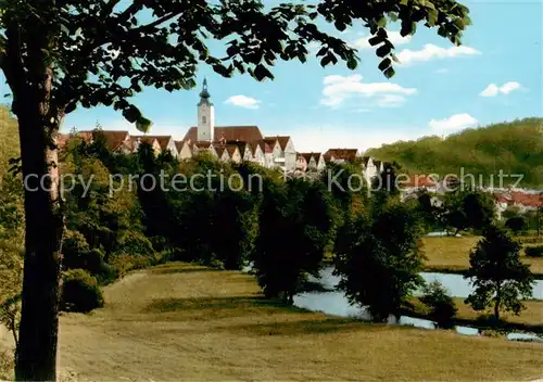 AK / Ansichtskarte 73868857 Neustadt_Waldnaab Teilansicht mit Kirche Neustadt_Waldnaab