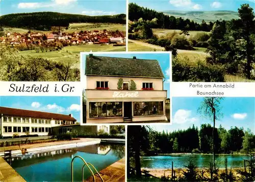 AK / Ansichtskarte 73869888 Sulzfeld_Grabfeld Partie am Annabild Baunachsee Freibad Sulzfeld Grabfeld