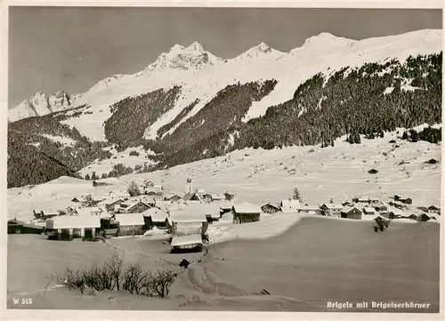 AK / Ansichtskarte  Brigels_GR Winterpanorama Blick gegen Brigelserhoerner 