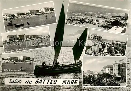 AK / Ansichtskarte 73871123 Gatteo_Mare_IT Veduta dal mare Alberghi visti Vila di spiaggia Scorcio da spiaggia Viale della Repubblica Panorama 