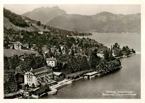 AK / Ansichtskarte  Beckenried_Vierwaldstaettersee_NW Parkhotel Nidwaldnerhof Fliegeraufnahme 